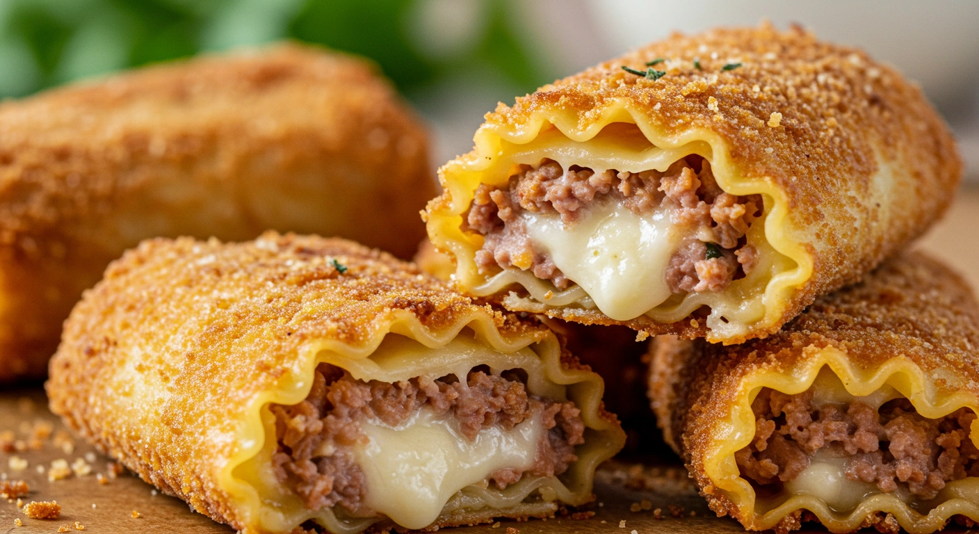 Crispy Fried Lasagna Rolls